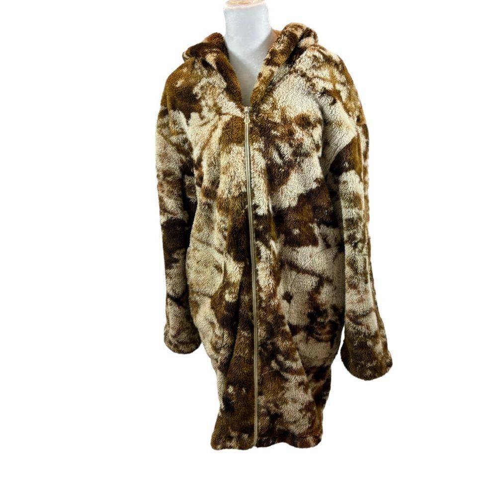 Ladies Without Walls Oversized Fleece‎ Front Zipper Hooded Jacket Size XS